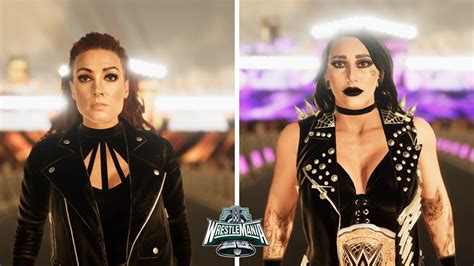 Becky Lynch Vs Rhea Ripley Wrestlemania 40 Entrance Concept Youtube