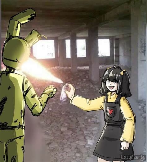 Springtrap Gets Rekt By Cassidy 2020 Colourised Fivenightsatfreddys Fnaf Memes Fnaf