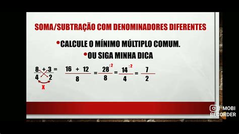 Minimo Multiplo Comum Em Frações - 7