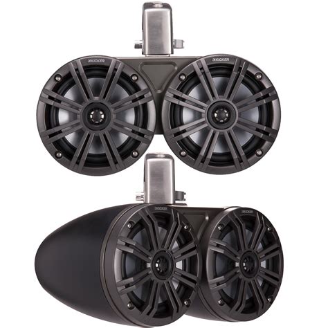 Kicker Marine Kmted Enclosures And 4 Oem Replacement 6 5 Kicker Marine Speakers Creative Audio