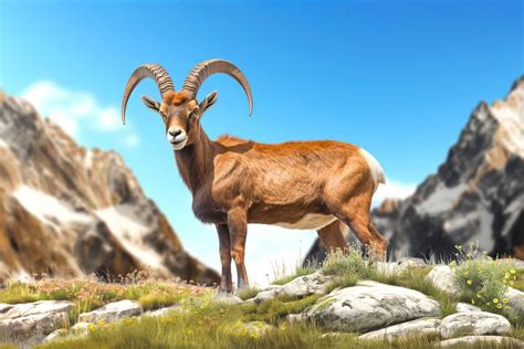 Alpine Ibex wildlife nature remix | Premium Photo - rawpixel