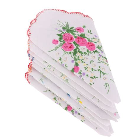 10pcs Womens Vintage Floral Handkerchiefs Wedding Party Cotton Hankies Pack Ebay