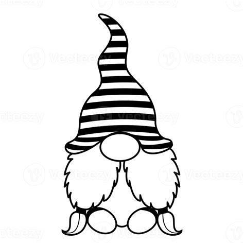 Cute Gnome Silhouette element 9376592 PNG