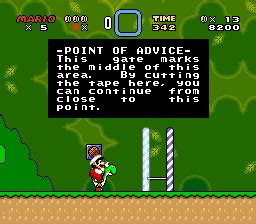 File Super Mario World Snes Screenshot Checkpoint Png