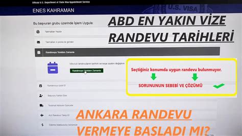 Abd V Ze Randevusu Ne Ekme En Yakin Randevu Tar Hler Ne Zaman