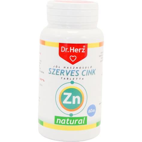 Dr Herz Szerves cink tabletta 60 db Magyar Egészségbolt