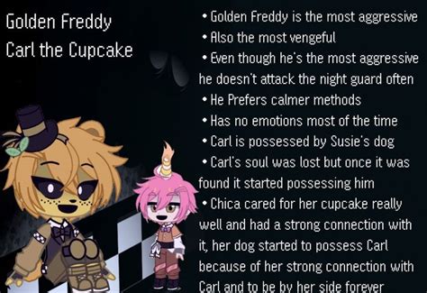 (Possessed) Golden Freddy and Carl the Cupcake + Headcanons | Fnaf ...