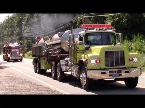 Fire Trucks Responding Compilation Part 57 Tanker Trucks YouTube