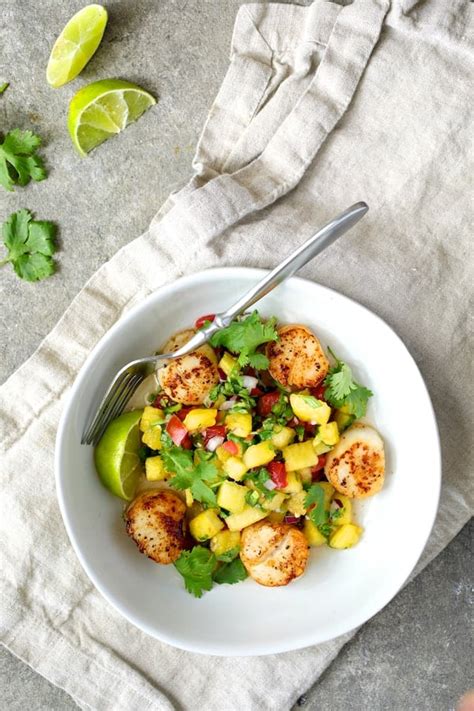 Pan Seared Sea Scallops Recipe With Watermelon Tomato Salsa