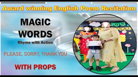 How To Use Props In Poem Recitation Competitionmagic Words Rhyme