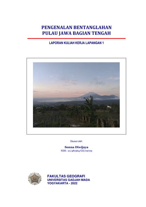 PDF PENGENALAN BENTANGLAHAN PULAU JAWA BAGIAN TENGAH LAPORAN KKL 1