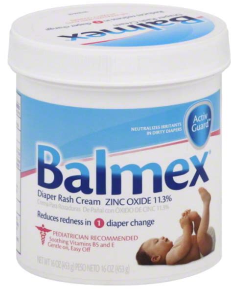 Balmex Diaper Rash Cream With Zinc Oxide 16 Oz Pack Of 3