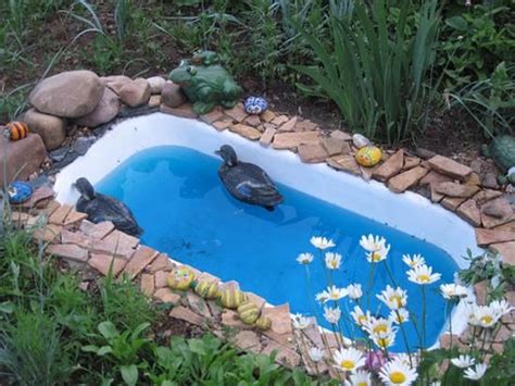 Unique Yard Decor: Ponds and Planters from Upcycled Bathtubs