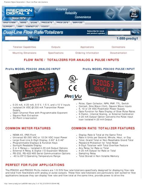 PDF FLOW RATE TOTALIZERS FOR ANALOG PULSE INPUTS Below The