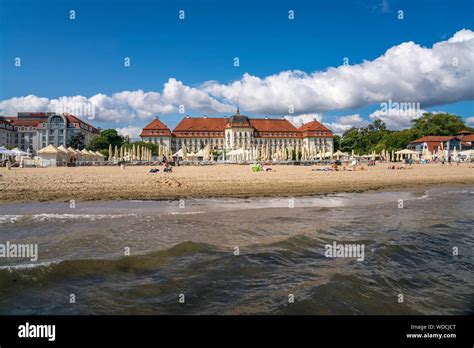 Strand Im Ostseebad Sopot Pommern Polen Europa The Beach At The