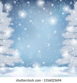 Winter Christmas Background Snow Fir Branches Stock Photo 1710778573