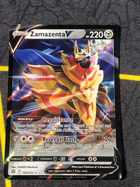 Zamazenta-V-Ultra-Rare-105/172-NM-=-2022-Pokemon-TCG-Brilliant-Stars Values - MAVIN