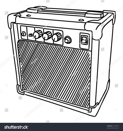 Guitar Amplifier Vector Stock Vector 72100618 Shutterstock