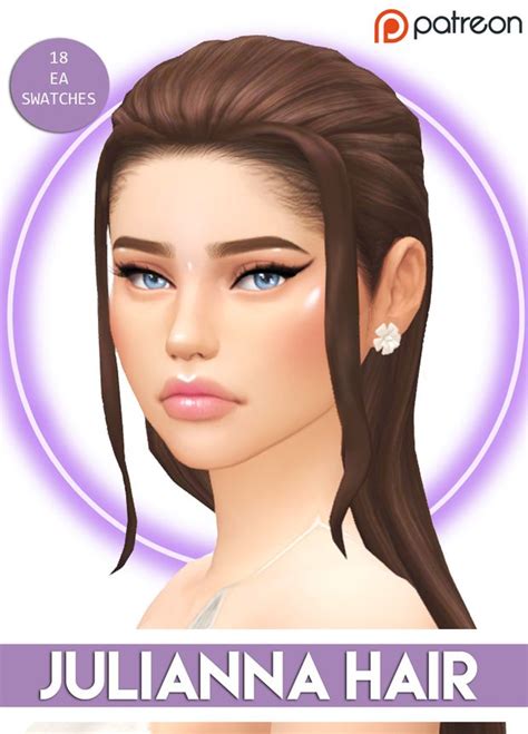 JULIANNA HAIR SOFT SKITTLES PALETTE Lady Simmer Sims Sims 4