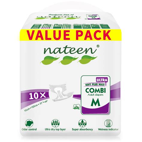 Buy Nateen Super Ultra Incontinence Adult Diaper Medium Waist Size 95