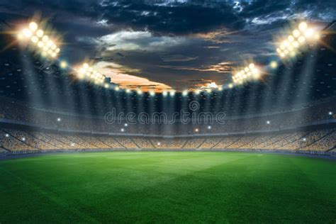 Football Stadium Lights Background