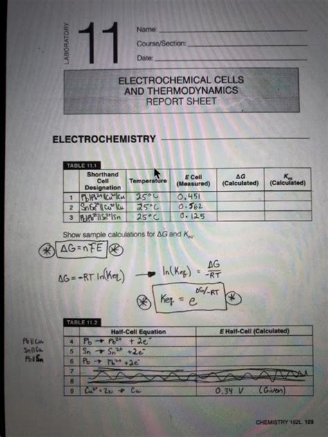 Solved Name LABORATORY 11 Course Section Date Chegg