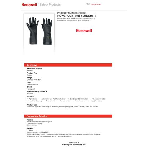 Honeywell Chemical Resistant Gloves Химийн бодист тэсвэртэй бээлий