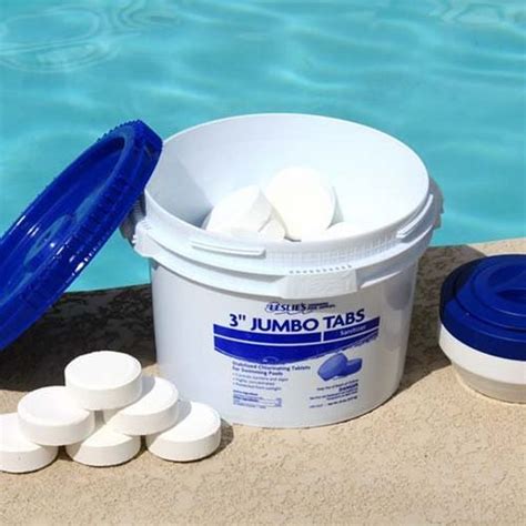 Leslie's 3 inch Jumbo Chlorine Pool Tabs 35 lbs Bucket | Leslie's Pool ...