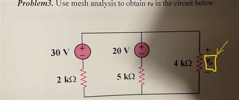 Answered Problem3 Use Mesh Analysis To Obtain Bartleby