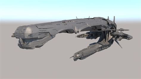 Sci fi alien spaceship 3D model - TurboSquid 1590683