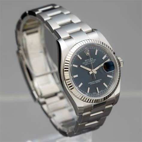 Rolex Datejust Mm Ref In Acciaio Con Ghiera Zigrinata In