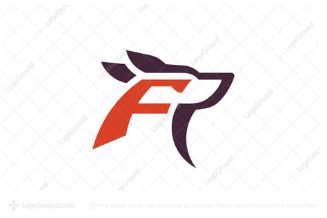 Letter F Dog Logo