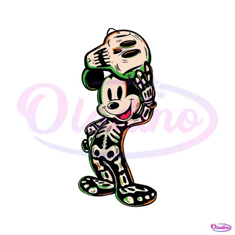 Disney Halloween Mickey Mouse Skeleton SVG Digital File