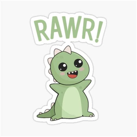 Cute Rawr Hyperdino Sticker For Sale By Cheekt Redbubble