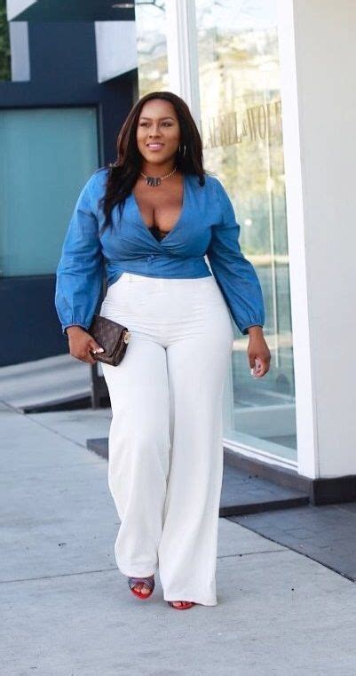 White Pants Plus Size Plus Size Clothing Plus Size Outfits Ideas