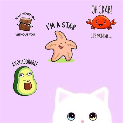 Funny Puns Sticker Pack Pun Sticker TeePublic Funny Puns