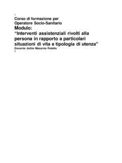 Corso Di Formazione Per Operatore Socio Sanitario Modulo Corso Di