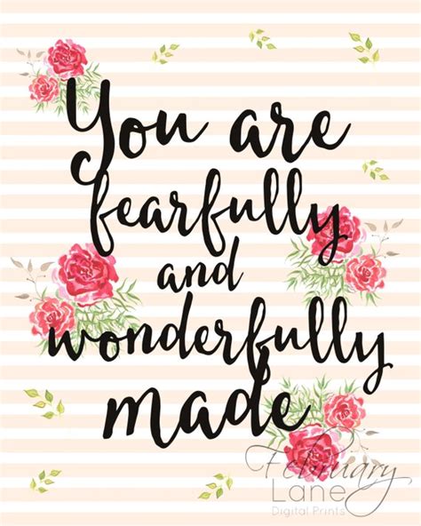 You Are Fearfully And Wonderfully Made Nursery Wall Art Etsy