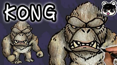 【kong】how To Draw King Kong Step By Step Youtube