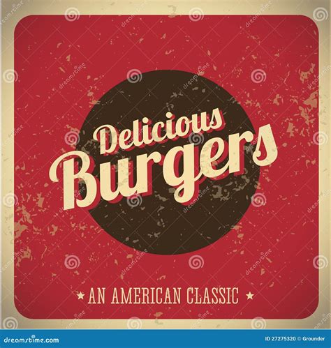 Burgers Vintage Sign Black Logo Vector Illustration 138393222