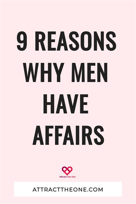 9 Reasons Why Men Have Affairs