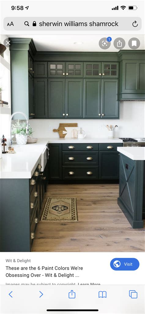 Shamrock Green Cabinet Color For Stylish Laundry Room