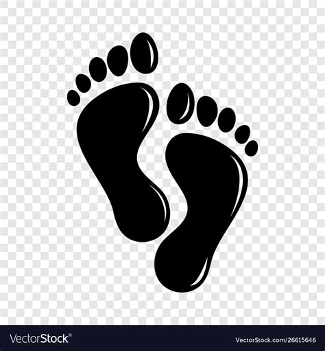 Footprints Icon Simple Black Style Royalty Free Vector Image