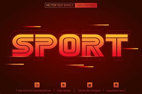 Premium Vector Sport Editable Vector Text Effect Modern Style