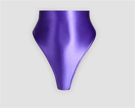 Satin Silk Shiny Lycra Glossy Opaque Sexy Yoga Gymnastic T Thong