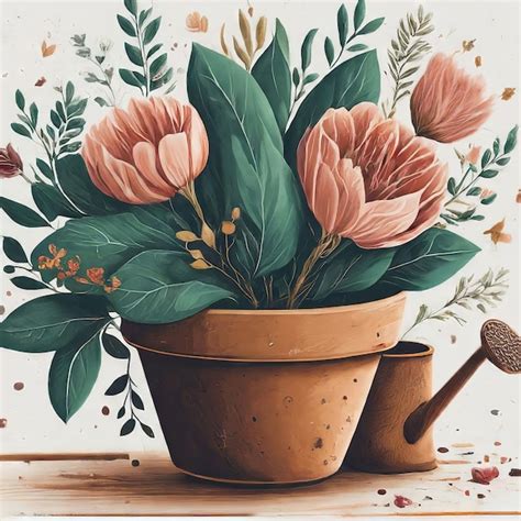 Premium Vector Watercolor Floral Composition Hand Painted