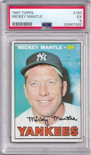 Topps Mickey Mantle Psa Ny Yankees Ebay