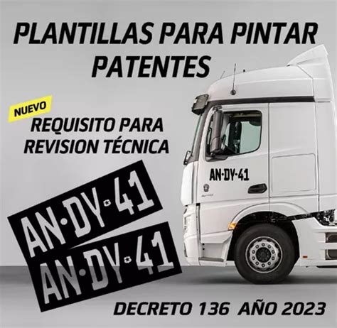 Pantillas Sticker Adhesivas Para Pintar Patentes En Camiones