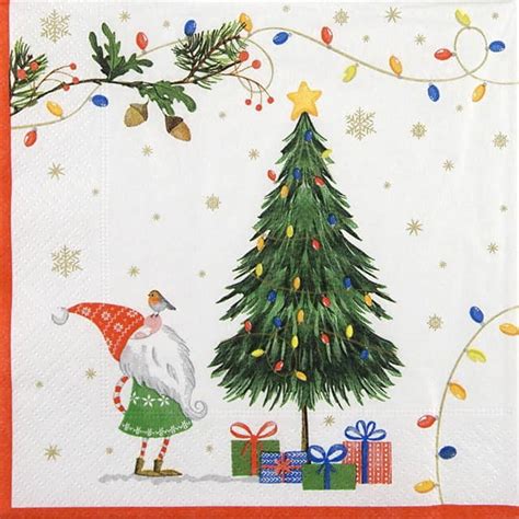 Single Decoupage Napkin Ready For Christmas Napkin Shop