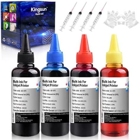 Aomya Bottle Black Universal Dye Ink Refill Kit Ml For Hp Canon